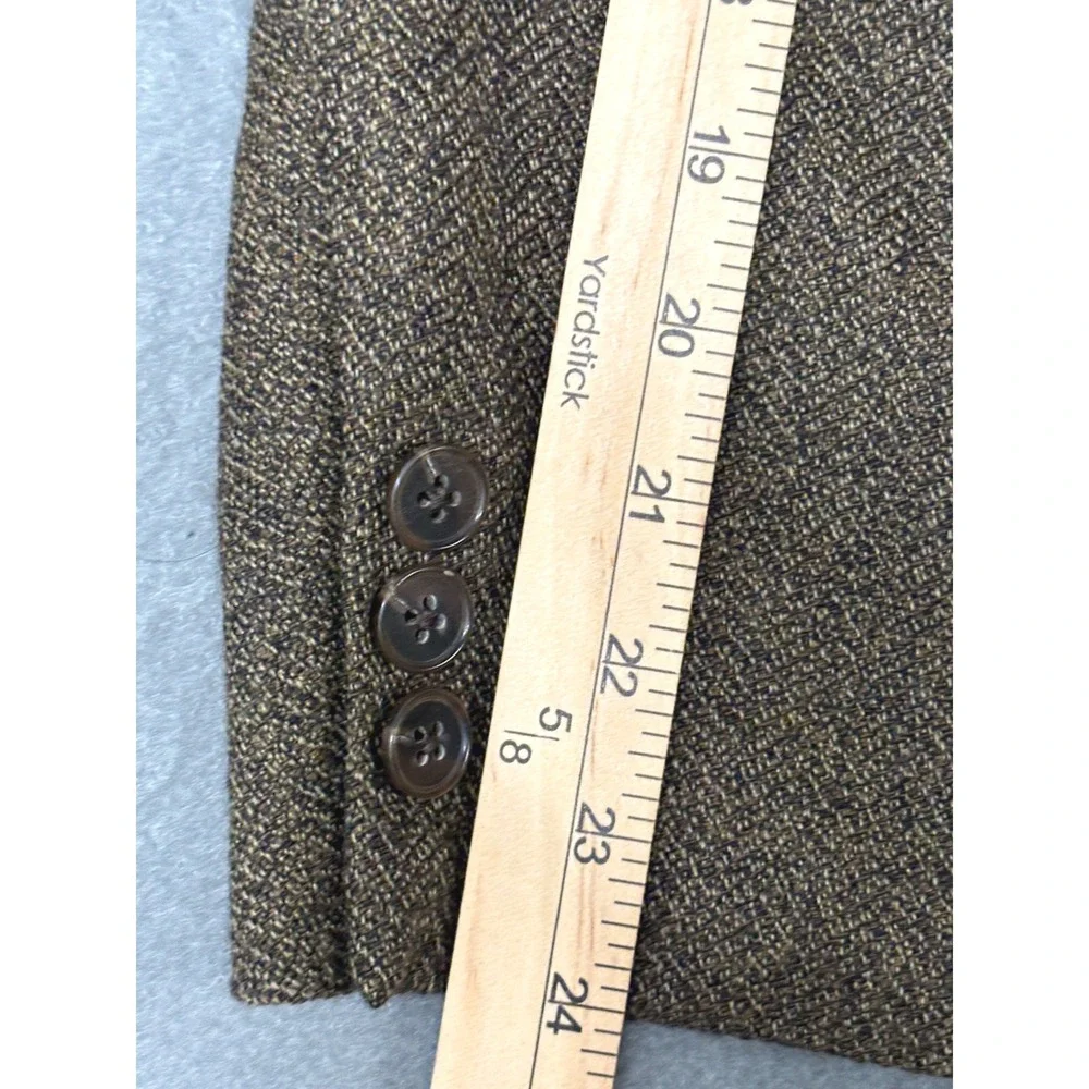 Hart Schaffner Marx Comfort Parisian Brown Wool Blazer Sport Coat 44L USA Made